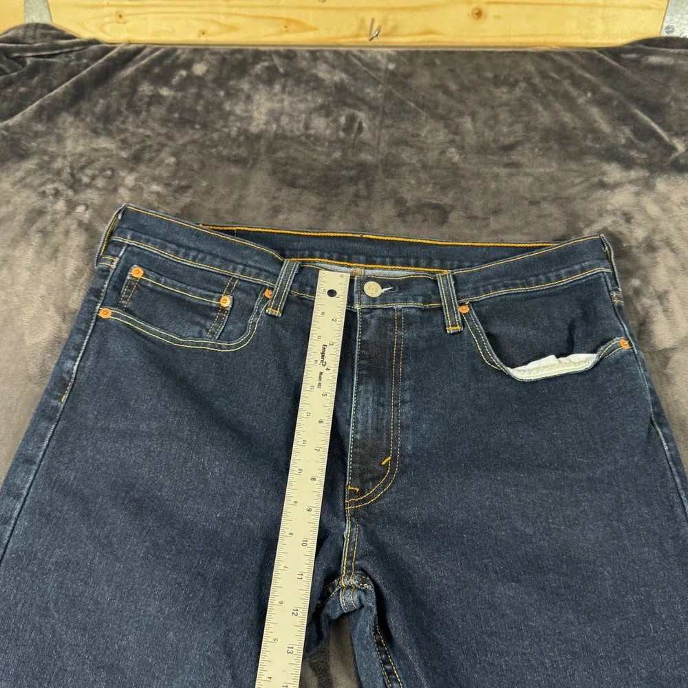 Levi's 502 Regular Taper Jeans Mens 36x30 Dark Wash Blue Denim 29507-2920